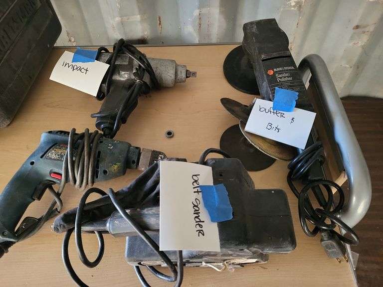 Buffer, ½ impact, drill, sander