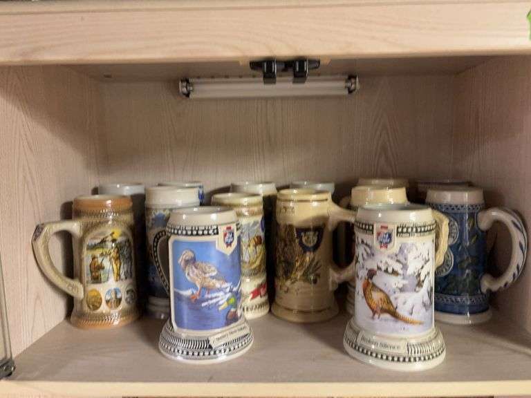 Fourteen Old Style beer steins image
