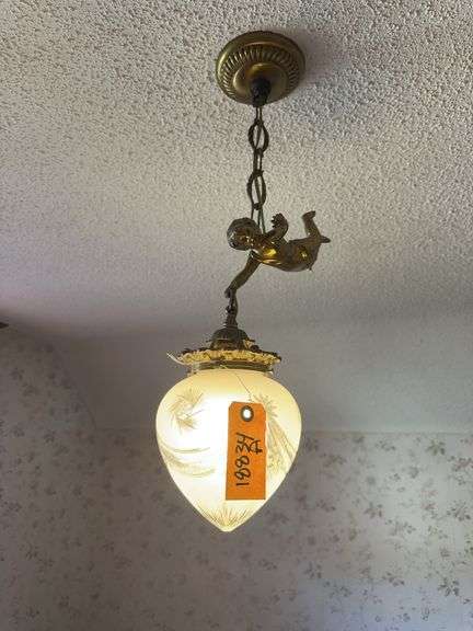Flying cherub hanging ceiling light Seller will remove from electric image