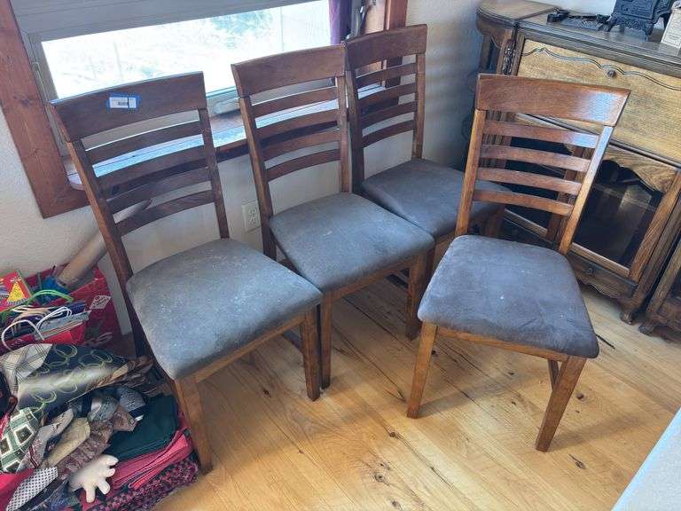 Set of four dining chairs