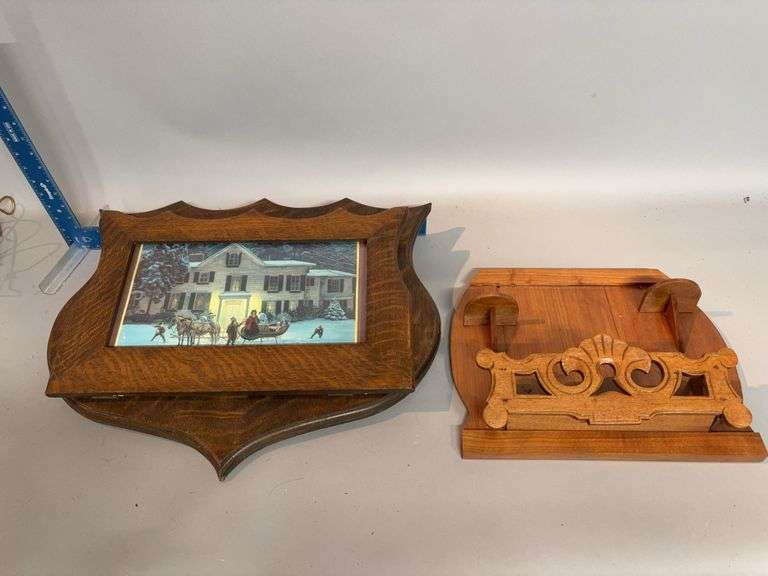 Wall mount magazine holder and catch all image