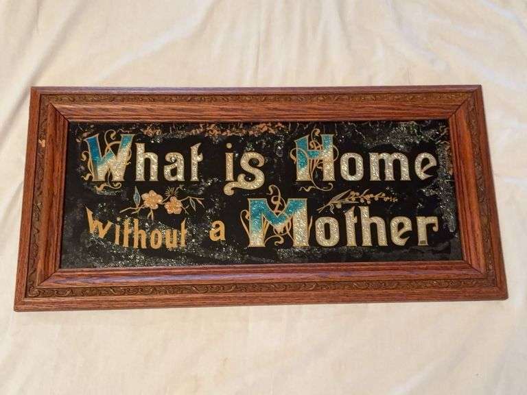 Framed verse “What is Home Without a Mother” image