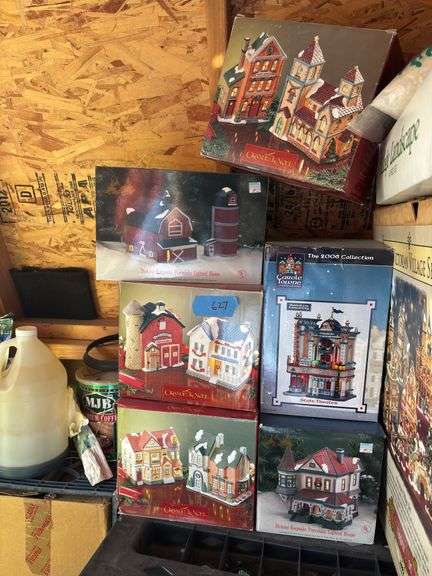 Five ceramic Christmas villages image