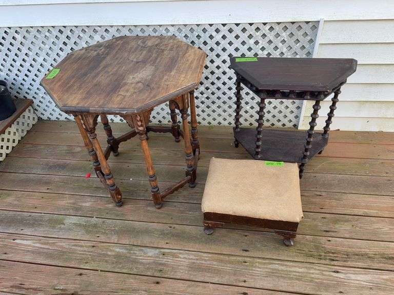 Two project tables and foot stool image