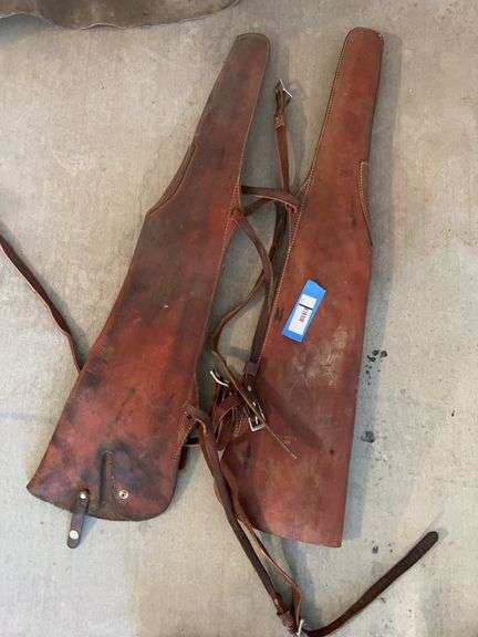 Two leather scabbards