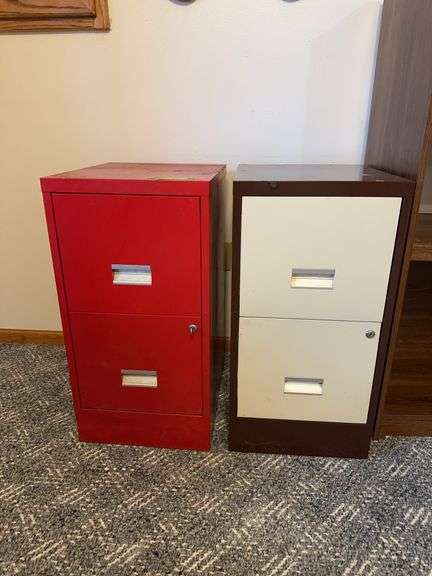 Pair of letter size file cabinets image