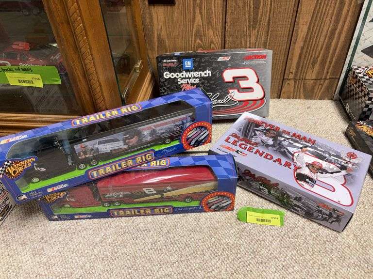 Dale Earnhardt Sr and Jr collectibles as shown image