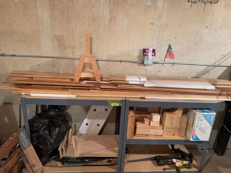 2 metal shelving units 12D x 36L x 36H NO CONTENTS!! image