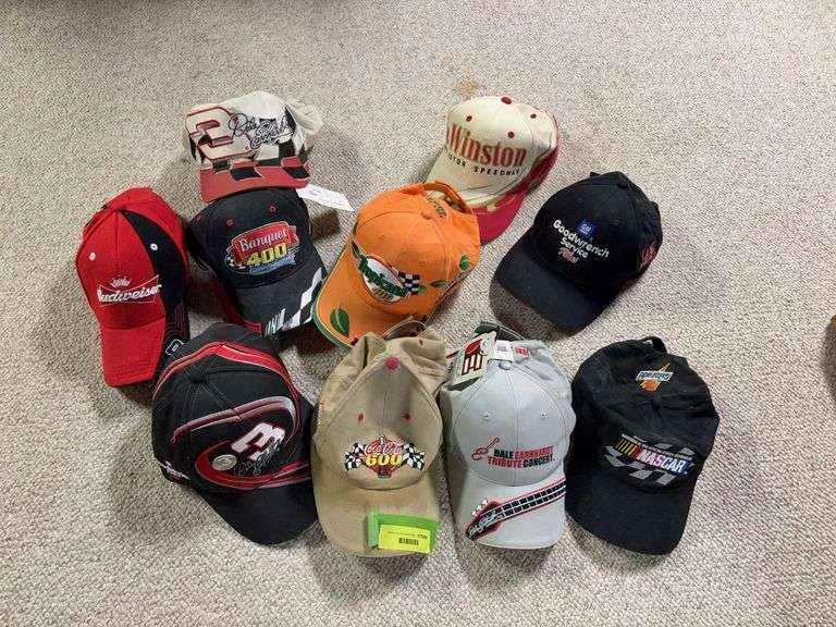 Ten NASCAR related ball caps image