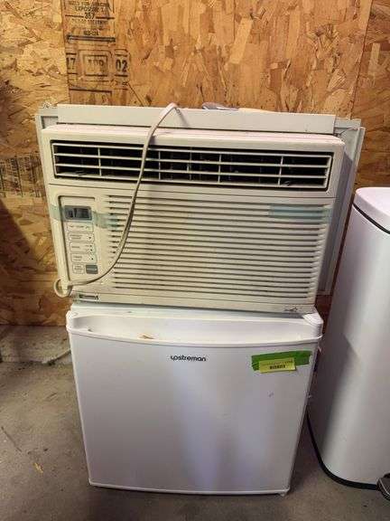 Dorm size refrig and window air conditioner image