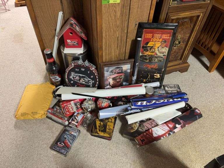 Dale Earnhardt Sr and Jr collectibles as shown image