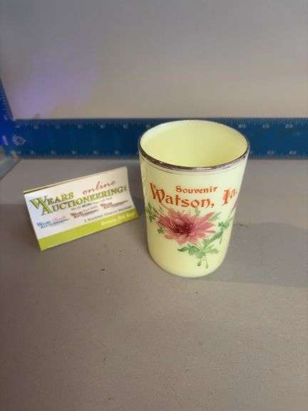 Uranium glass Watson, Ia tumbler image