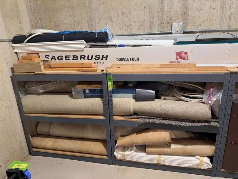 2 steel shelving units 12D x 36L x 36H NO CONTENTS!! image