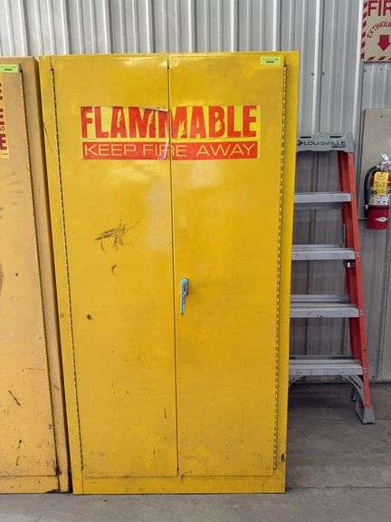 Double door Flammable Storage cabinet 34 x 34 x 65 2 shelves. RIGHT CABINET