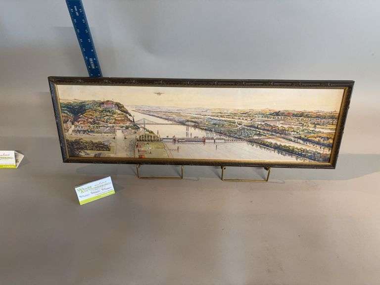 Mississippi River yard long, believe to be watercolor image