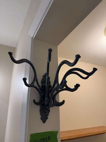 Cast iron wall mount coat hook image