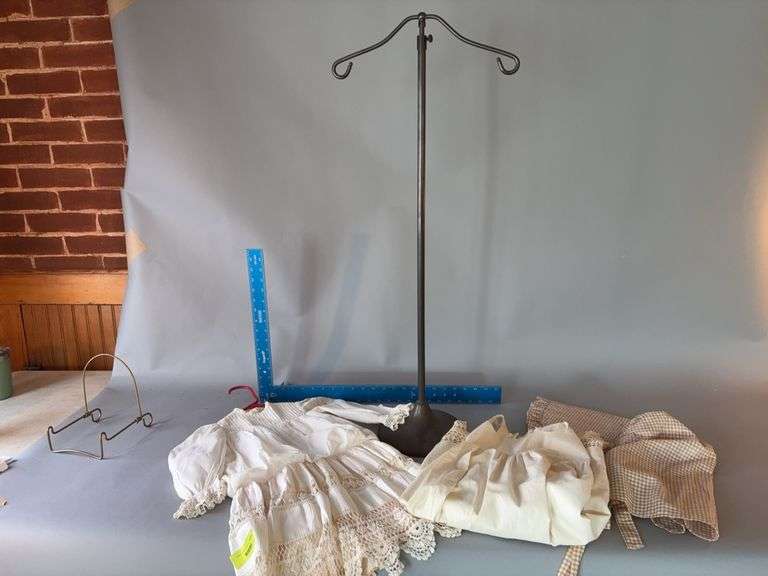 Clothing hanger w handiwork dresses image