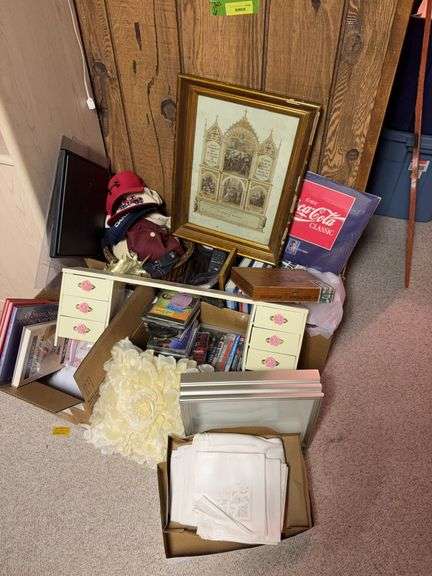 Catch all corner includes ball caps, table linens, books, CD’s and a lot more! image