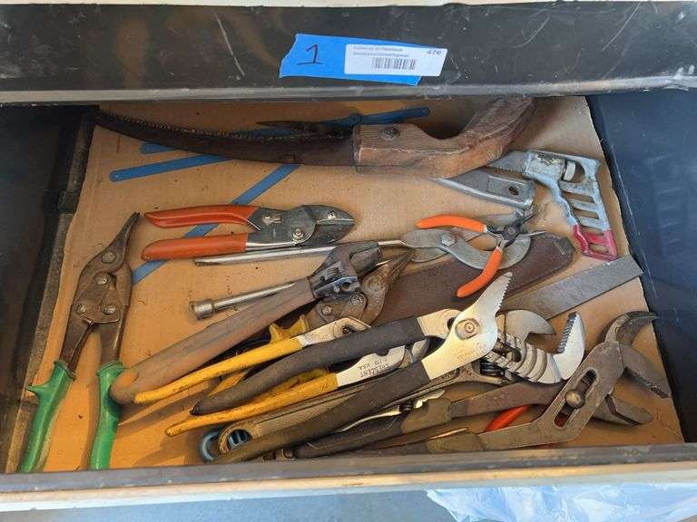 Crescent wrenches, channel locks, tin snips, brake pliers