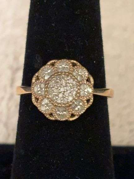 Vintage Diamond ring sz 8 image
