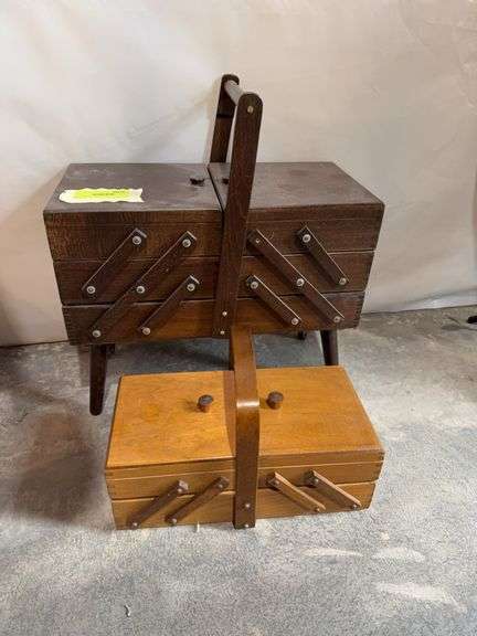 2 accordian style sewing boxes image