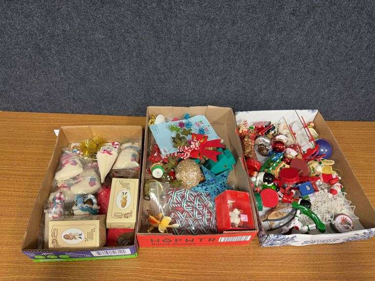 Three flats of all kinds of ornaments image