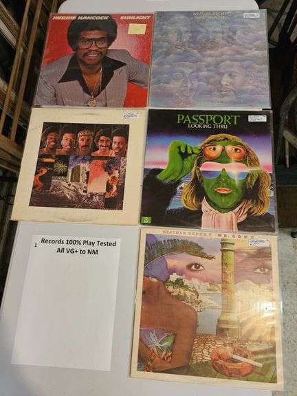 Record albums as shown (30 count) vinyl records image