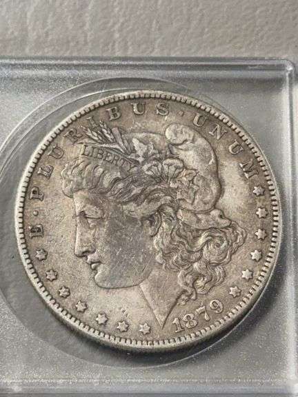 Morgan silver dollar 1879, unmarked image