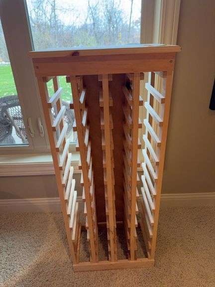 Pine wine rack, 44 bottle capacity image