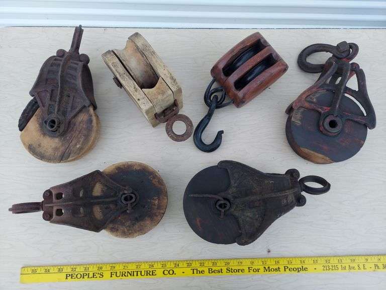 Pulleys, vintage & antique image