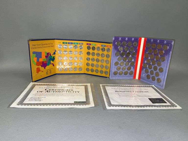 Two State Quarters collectors books-missing NM in one collection image