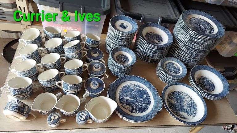 Currier & Ives dinnerware image