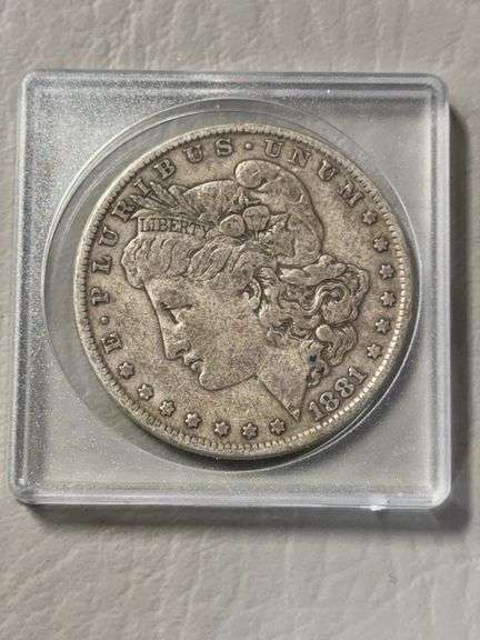 Morgan silver dollar  1881, unmarked image