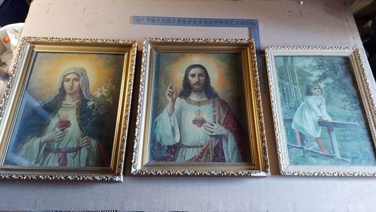 Wall Art various sizes, some religious iconography image