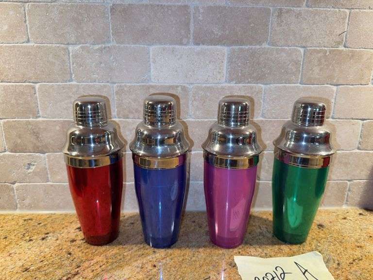 Four mini cocktail shakers image