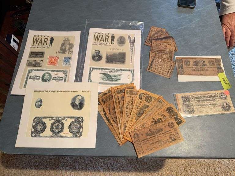 Various paper money and ANA Money show items image
