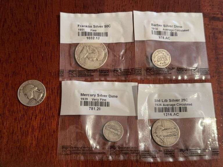 5 Silver coins image