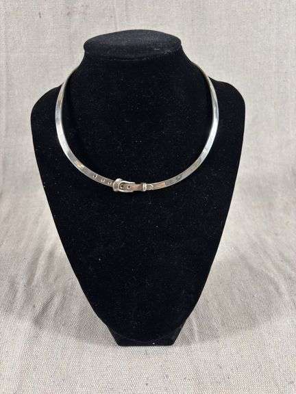 Sterling buckle collar necklace 31 grams image