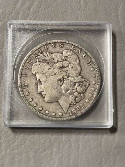 Morgan silver dollar 1901, NO mint mark image