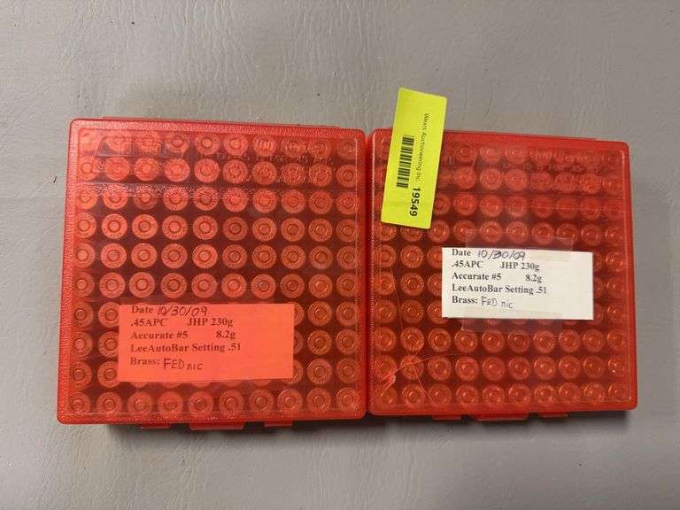 200 rounds assorted 45 reloads image