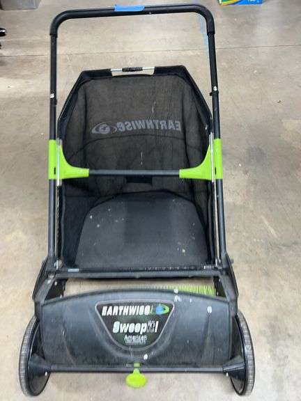 Earthwise SweepIt lawn/leaf sweeper, American reel mower, 14-in cut. image