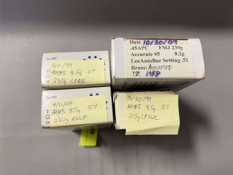 200 rounds assorted 45 reloads image