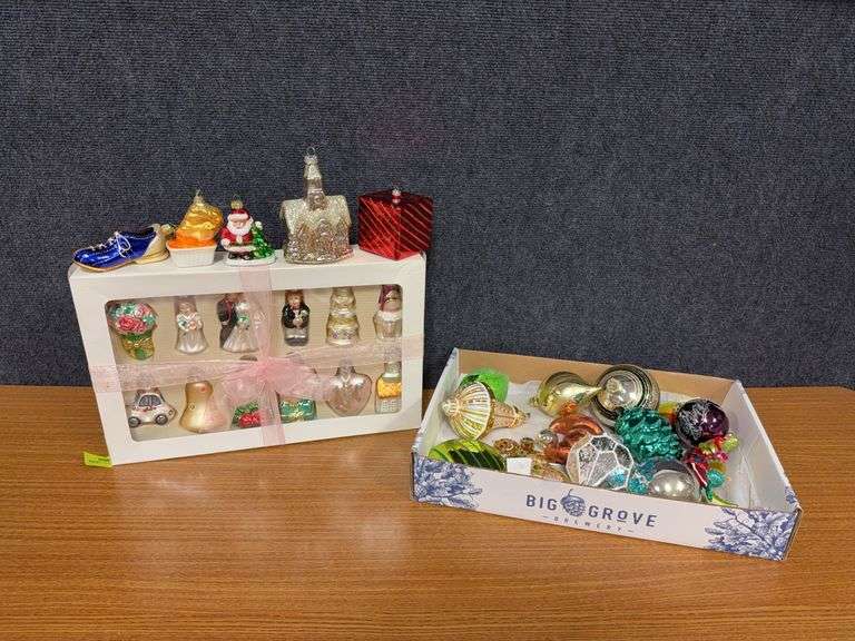 Glass ornaments including wedding set image