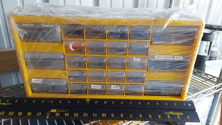 4 parts drawers cabinets and assorted contents (small parts) image