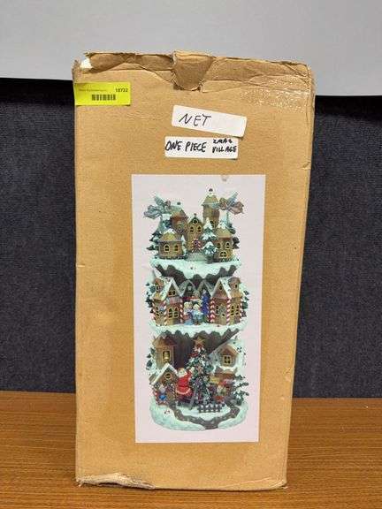 One piece Christmas Village w lights image