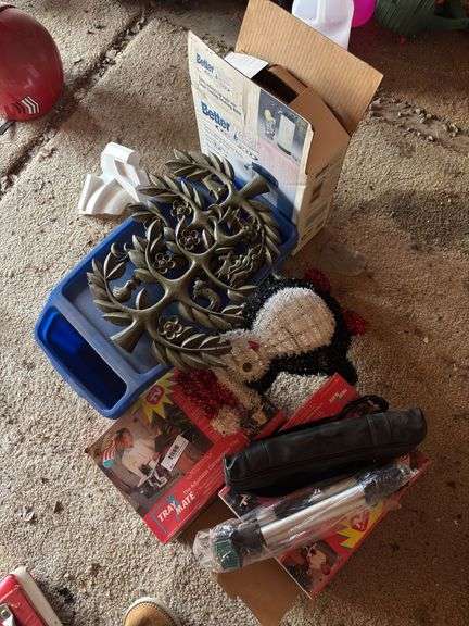 Lap trays, tripod, penguin wall art, water filter image