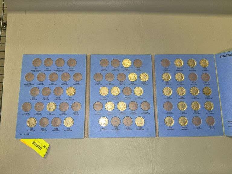 28 Buffalo nickels in album 1913 to 1938 image