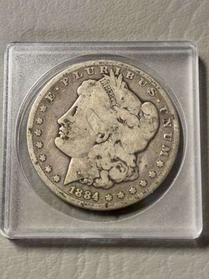 Morgan silver dollar  1884, unmarked image