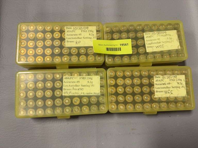 200 rounds assorted 45 reloads image