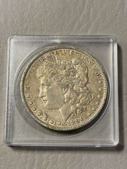 Morgan silver dollar 1890, NO mint mark image